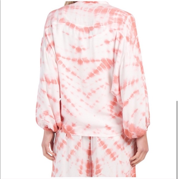 YOUNG FABULOUS & BROKE CARMEN TIE FRONT TOP MEDIUM - Picture 2 of 6